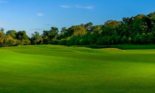 Golf course on a sunny day in Hertfordshire, England